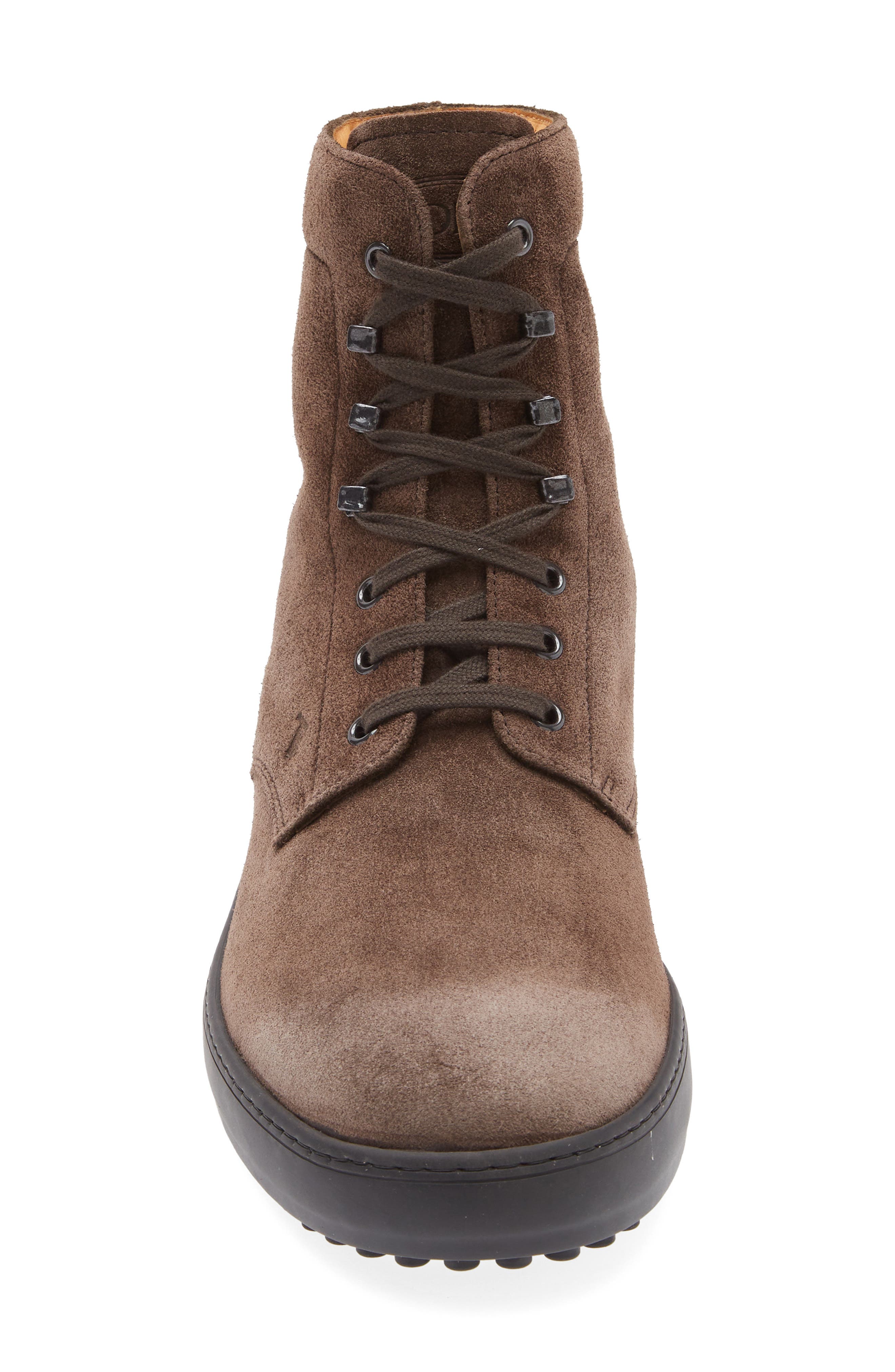 Tod's Winter Gommino Lace-Up Boot, Alternate, color, Testa Moro