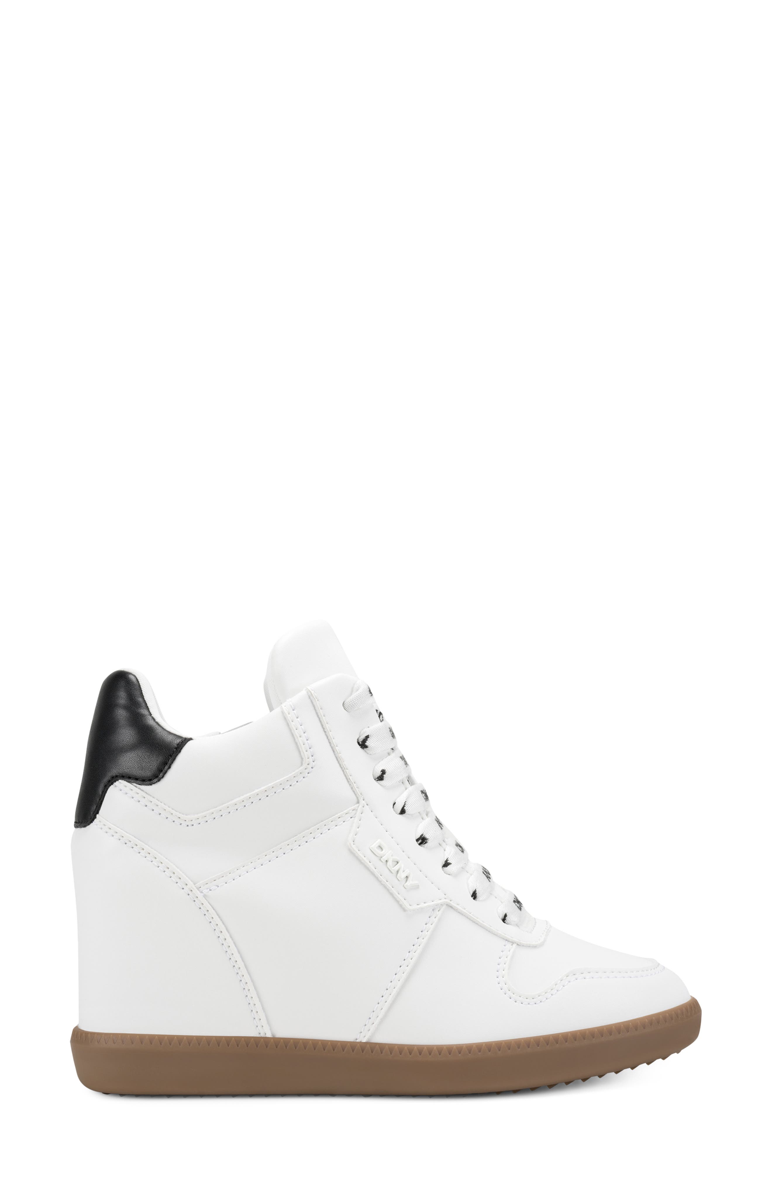 Sereina Hidden Wedge Sneaker, Alternate, color, WHT/ BLK