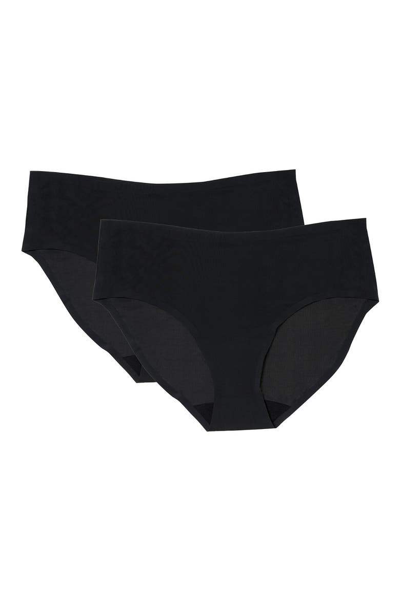 No Brainer 2-Pack Seamless Full Briefs, Alternate, color, TAP SHOE BLACK