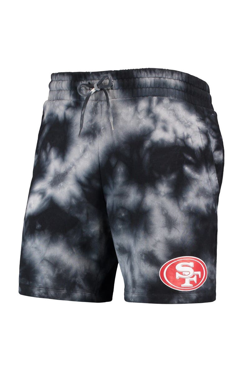New Era Men's New Era Black San Francisco 49ers Tie-Dye Shorts, Alternate, color, Black