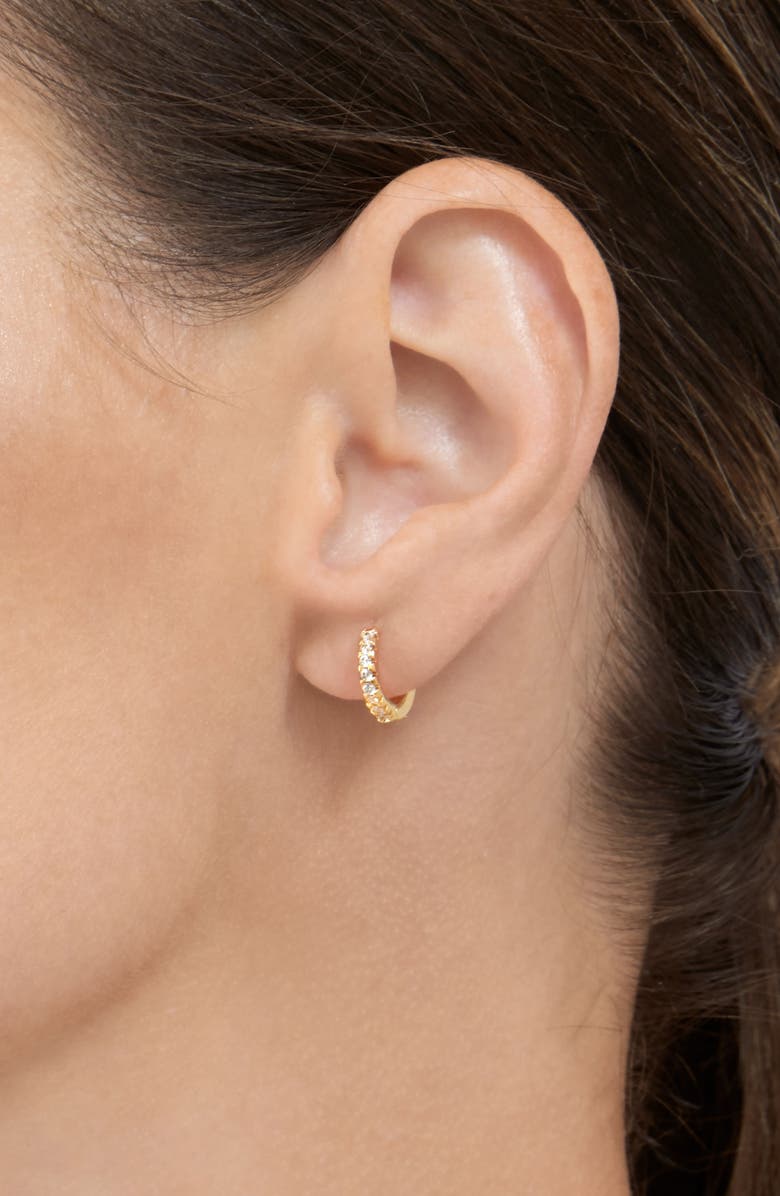 Adornia Set of 2 Clover of Hoop Earrings, Alternate, color, Gold