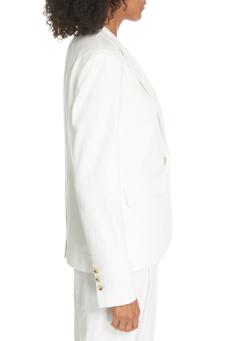Cotton & Linen Blend Jacket, Alternate, color, OFF WHITE