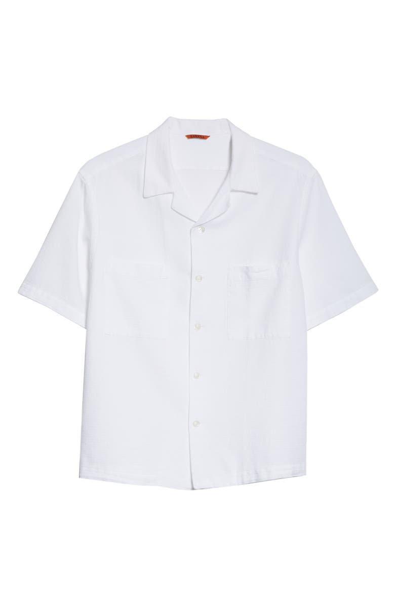 Barena Venezia Camica Solana Textured Short Sleeve Button-Up Camp Shirt, Alternate, color, 