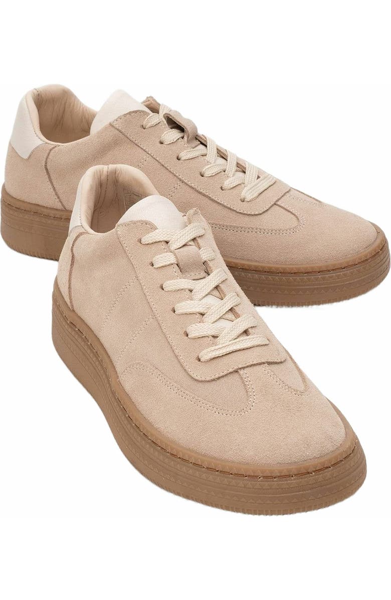 Forever & Always Shoes Fyore Leather Sneakers, Main, color, Beige Suede Leather