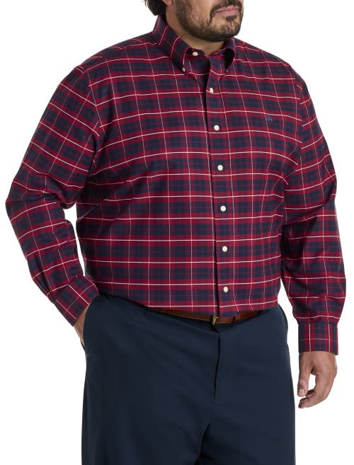 Brooks Brothers Big & Tall Non-iron Sport Shirt In Zinfandel Tartan