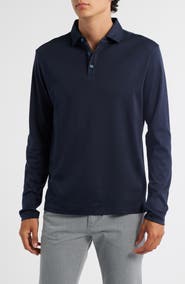 Robert Barakett Georgia Long Sleeve Pima Cotton Polo