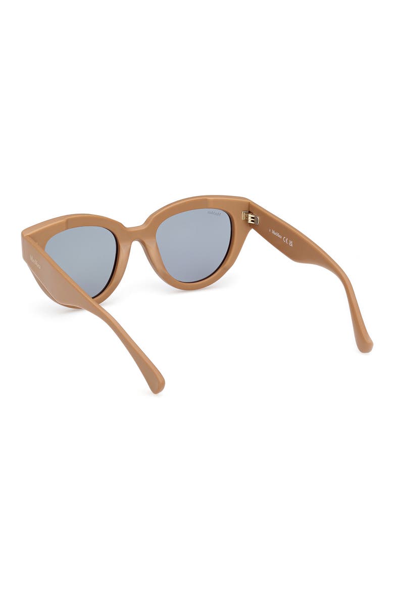 Glimpse 50mm Polarized Cat Eye Sunglasses, Alternate, color, MATTE CAMEL / GREEN LENSES
