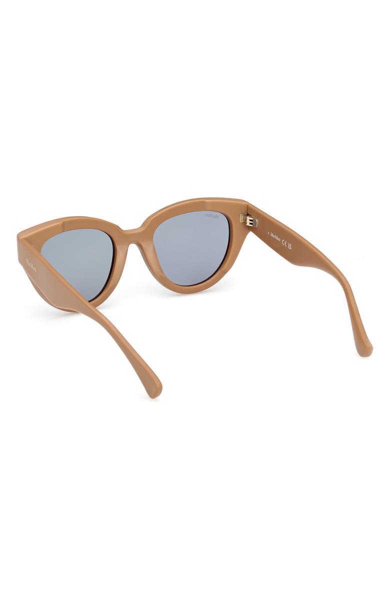 Max Mara Glimpse 50mm Polarized Cat Eye Sunglasses, Alternate, color, Matte Camel / Green Lenses