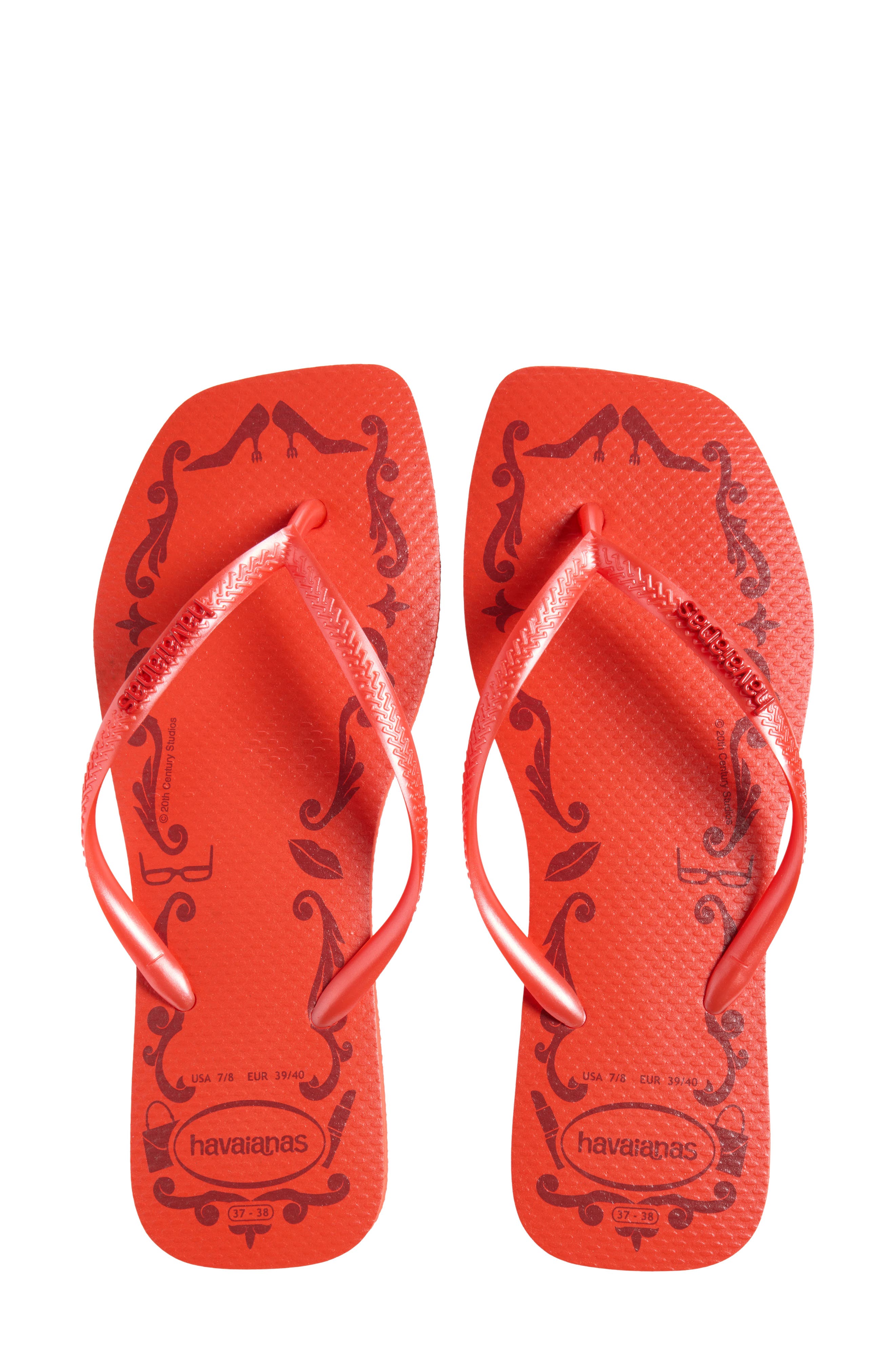 Havaianas x Devil Wears Prada Flip Flop, Main, color, Frevo Red