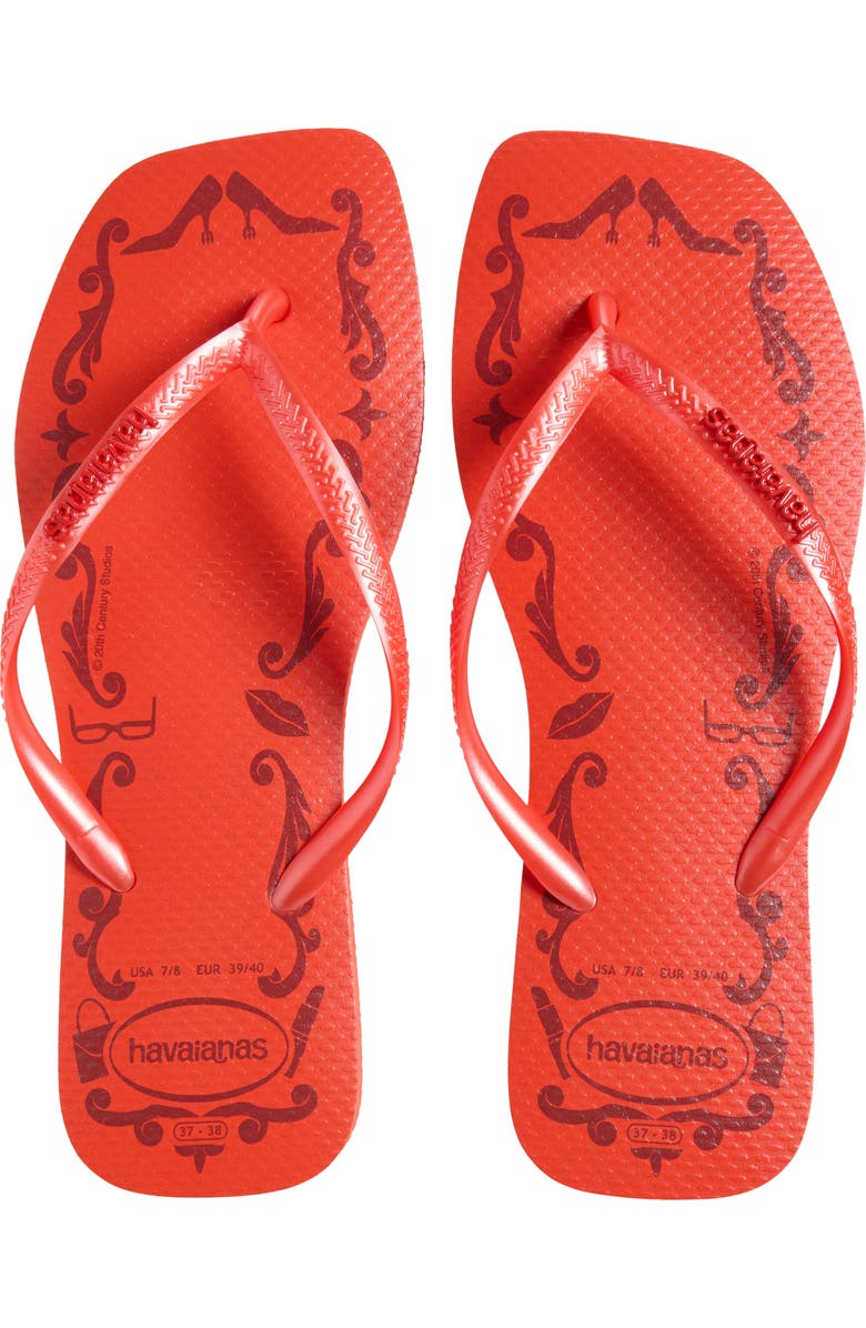 Havaianas x Devil Wears Prada Flip Flop, Main, color, Frevo Red