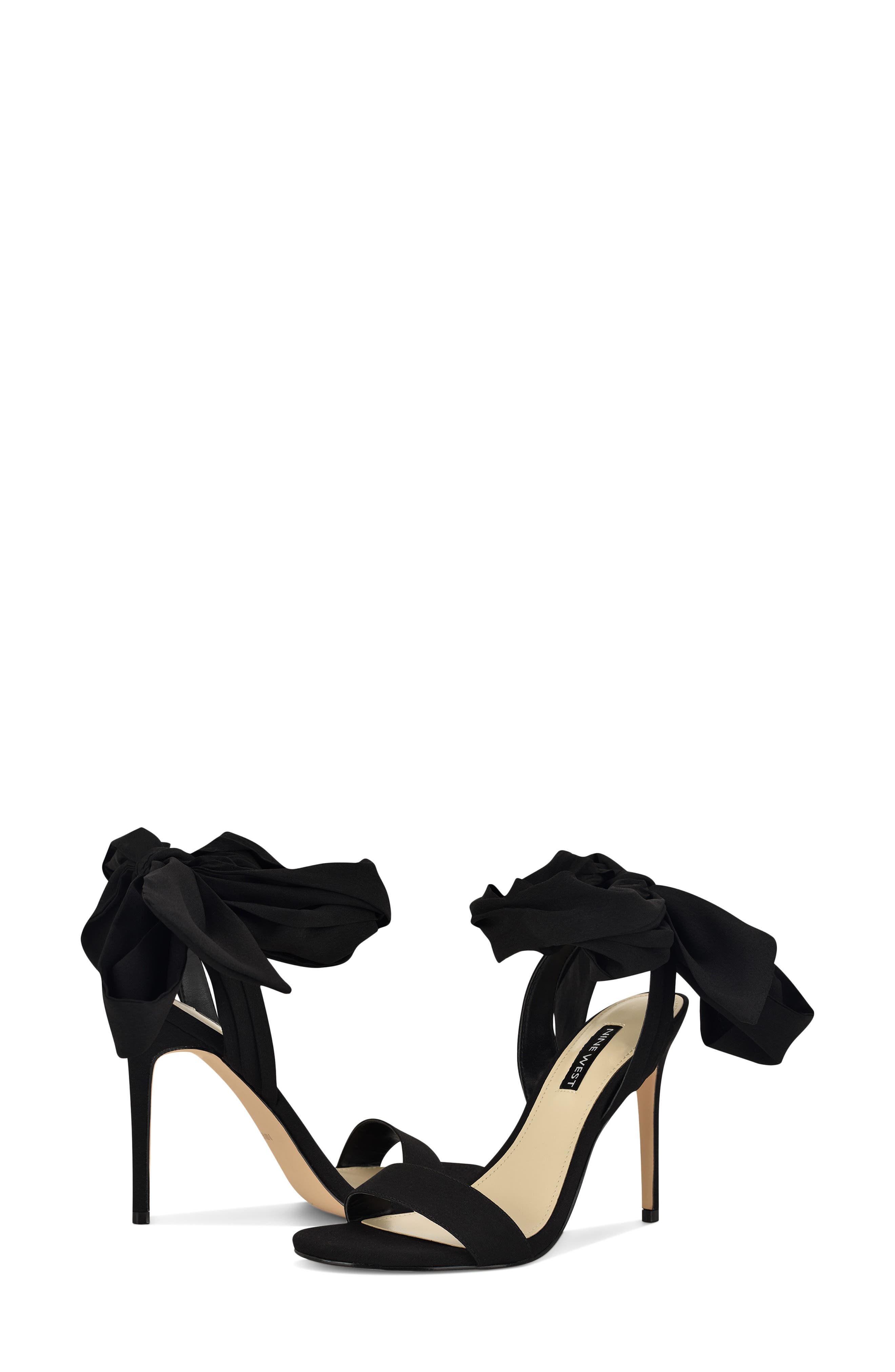 Nine West Maddie Stiletto Sandal, Alternate, color, Black