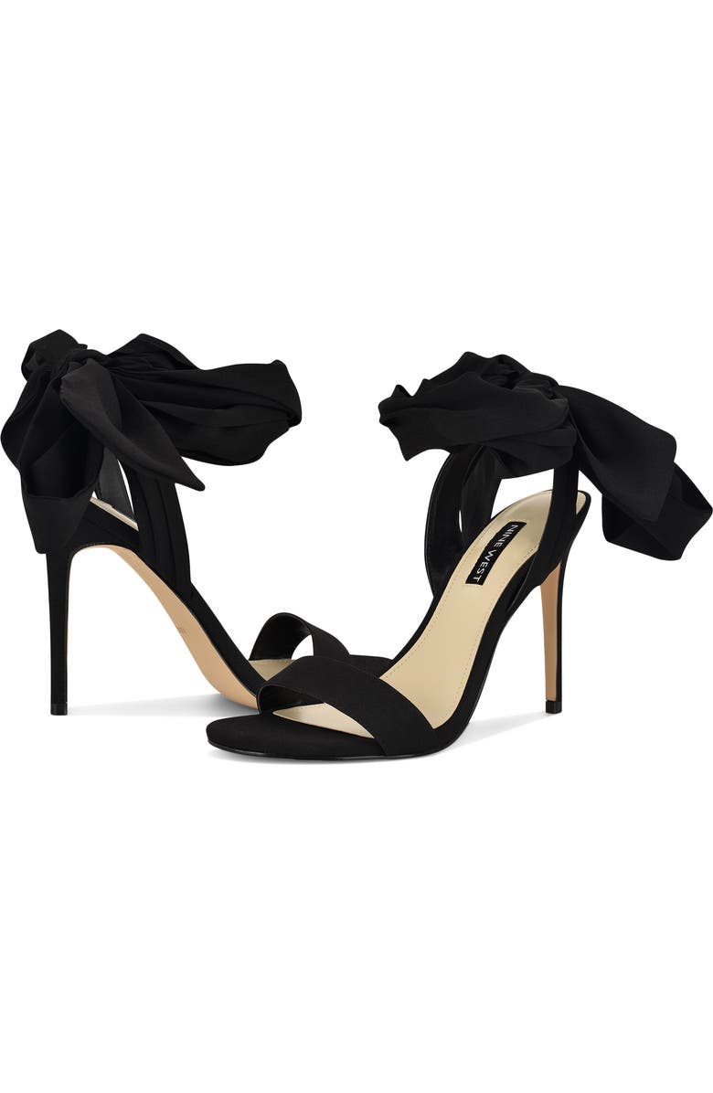 Nine West Maddie Stiletto Sandal, Alternate, color, Black