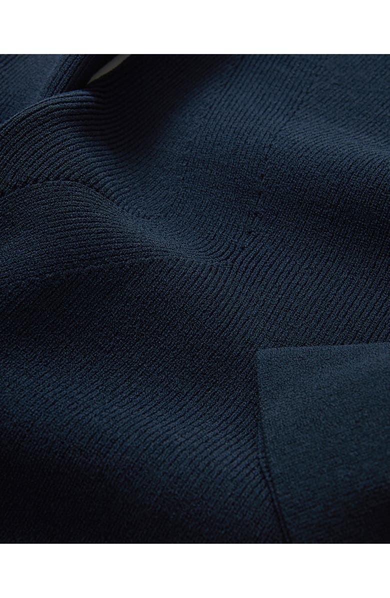 Veronica Beard Portia Rib Bell Sleeve Minidress, Alternate, color, Navy