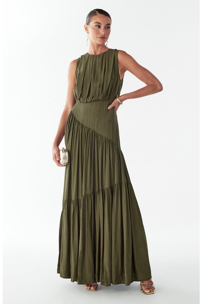 Sally Maxi Dress, Alternate, color, Dark Olive