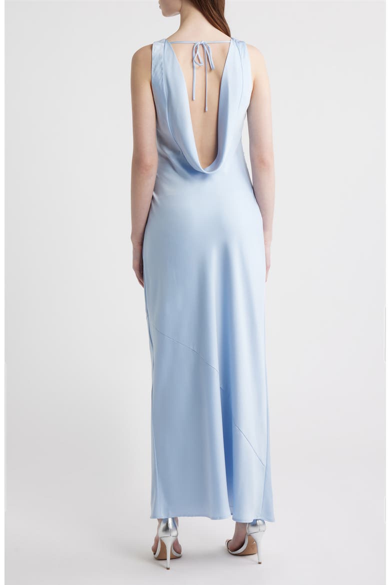 Isadora Open Cowl Back Cocktail Dress, Alternate, color, LIGHT BLUE