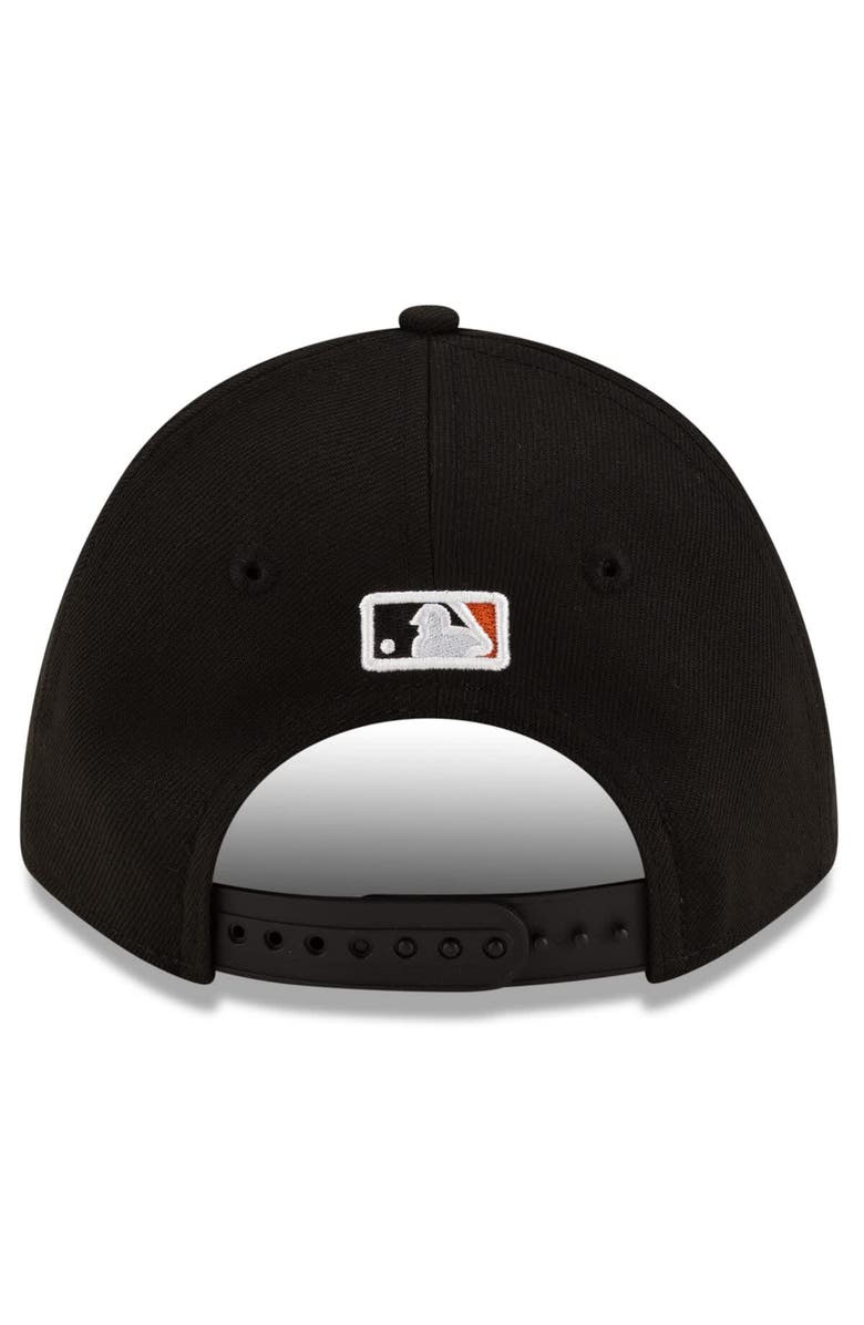 New Era Men's New Era  Black/Orange Baltimore Orioles Player Replica 9FORTY Adjustable Hat, Alternate, color, Black