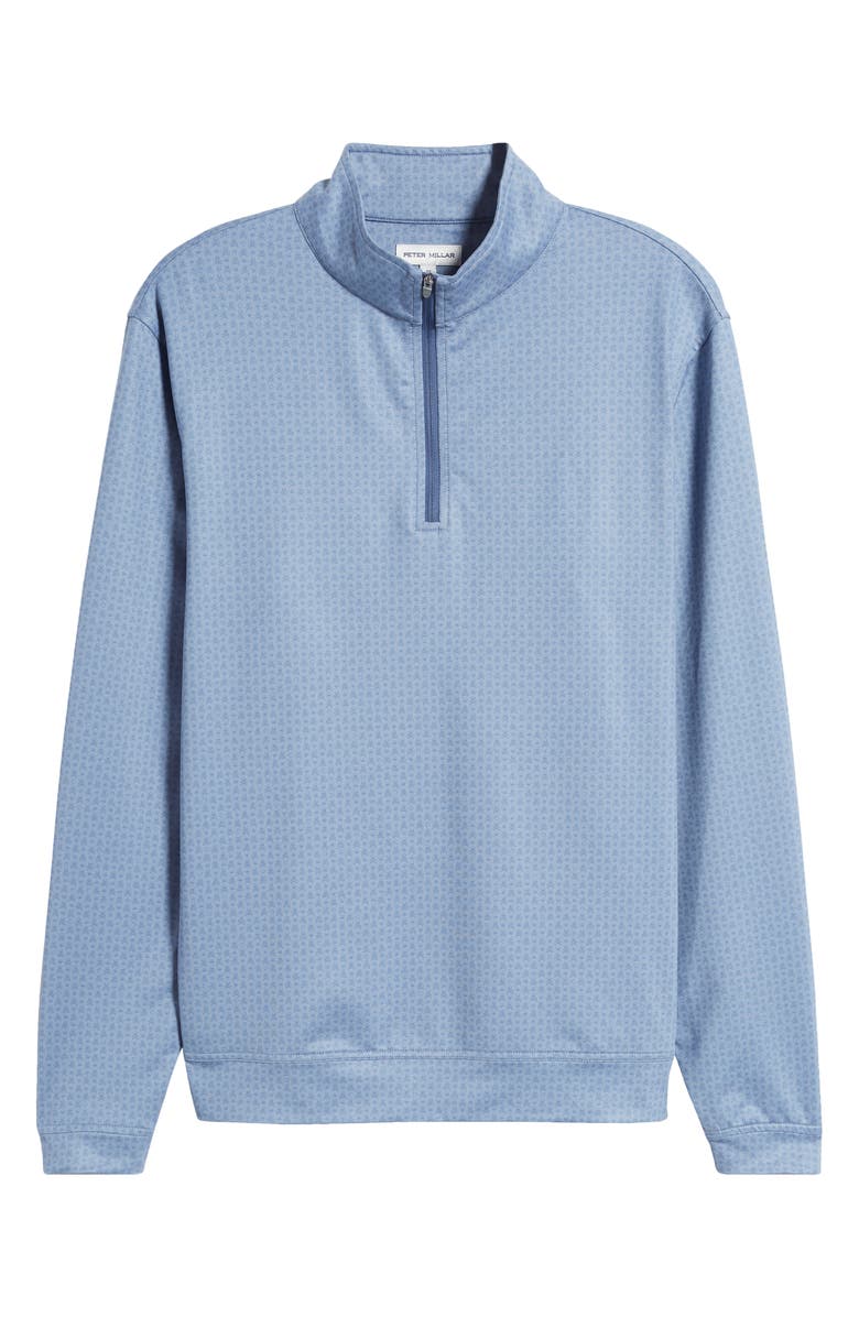 Peter Millar Crown Crafted Perth Skull In One Performance Quarter Zip Pullover, Alternate, color, 