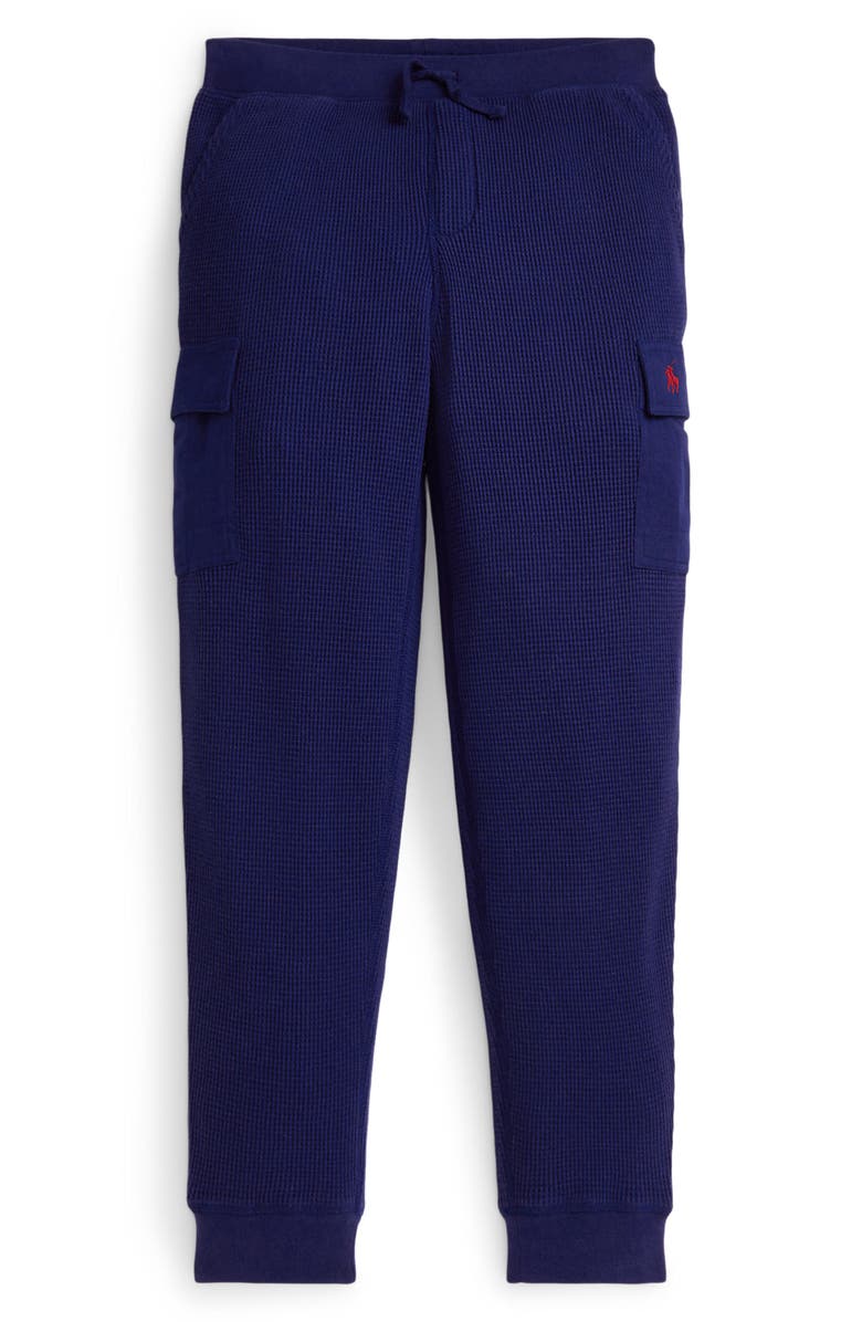 Polo Ralph Lauren Kids' Cotton Waffle Cargo Joggers, Main, color, Blue