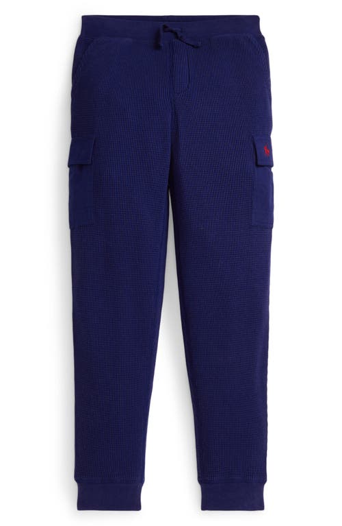 Polo Ralph Lauren Kids' Cotton Waffle Cargo Joggers In Multi