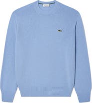 Lacoste Classic Fit Merino Wool Crewneck Sweater