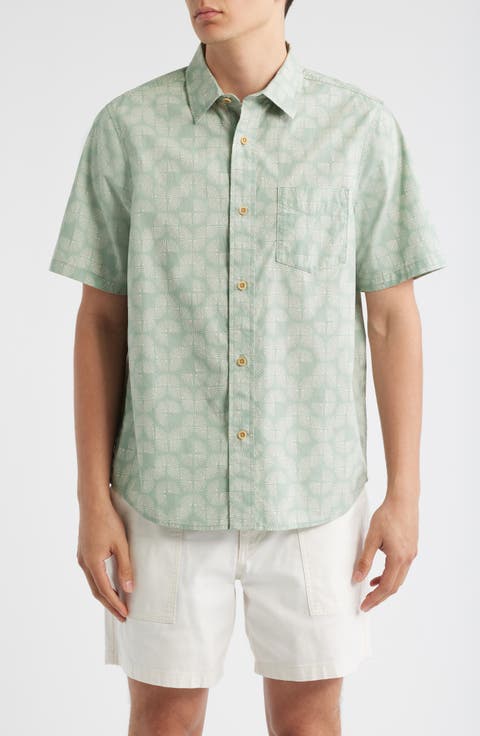 Lived In Short Sleeve Poplin Button-Up Shirt
