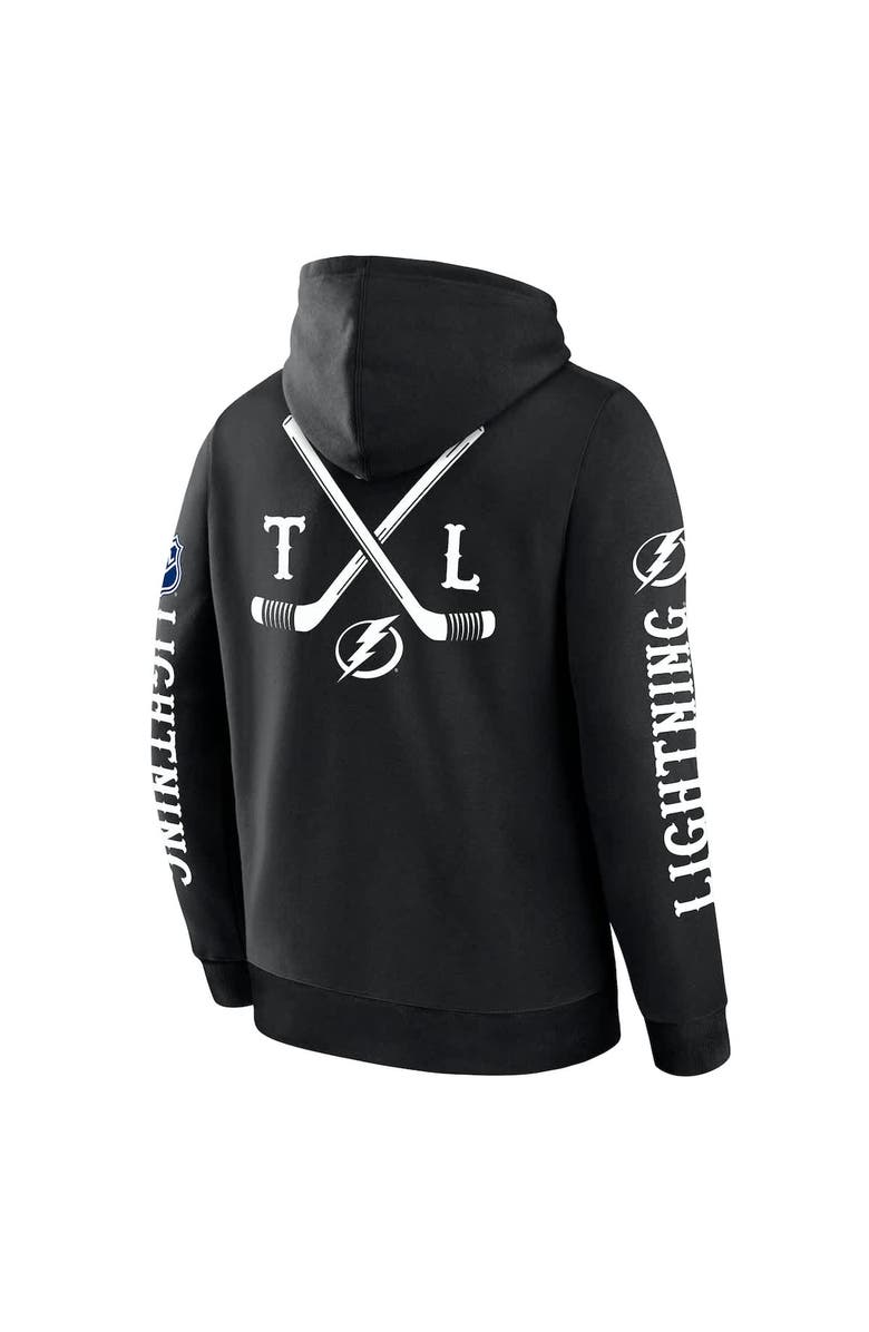 FANATICS Men's Fanatics Black Tampa Bay Lightning Big City Legacy Fleece Pullover Hoodie, Alternate, color,