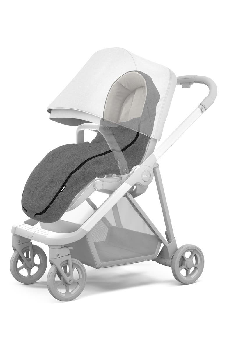 Thule Stroller Footmuff, Alternate, color, Gray Melange/ Black