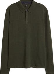 Robert Barakett Thomas Merino Wool Long Sleeve Polo