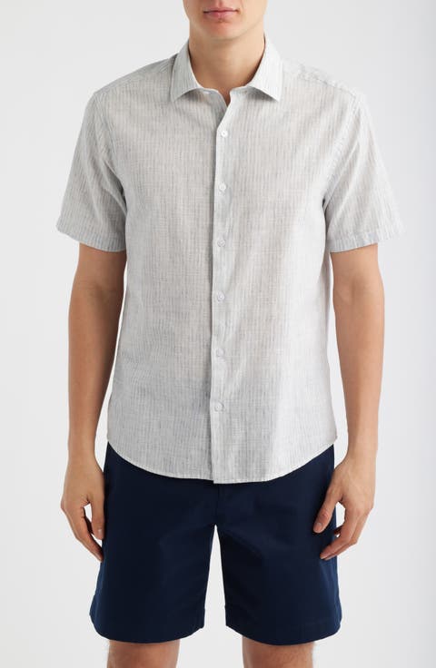 Daxton Print Cotton Blend Sport Shirt