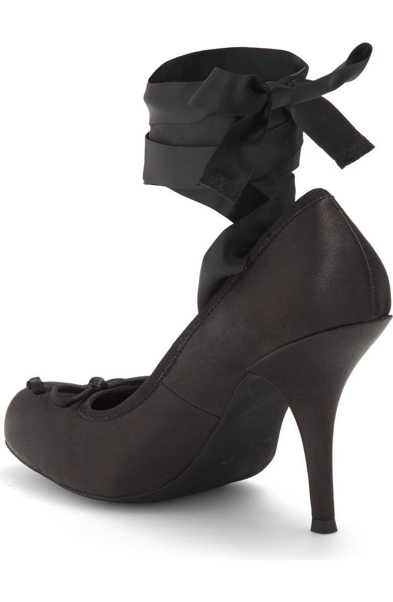 Jeffrey Campbell Nympha Ankle Wrap Pump, Alternate, color, Black Satin