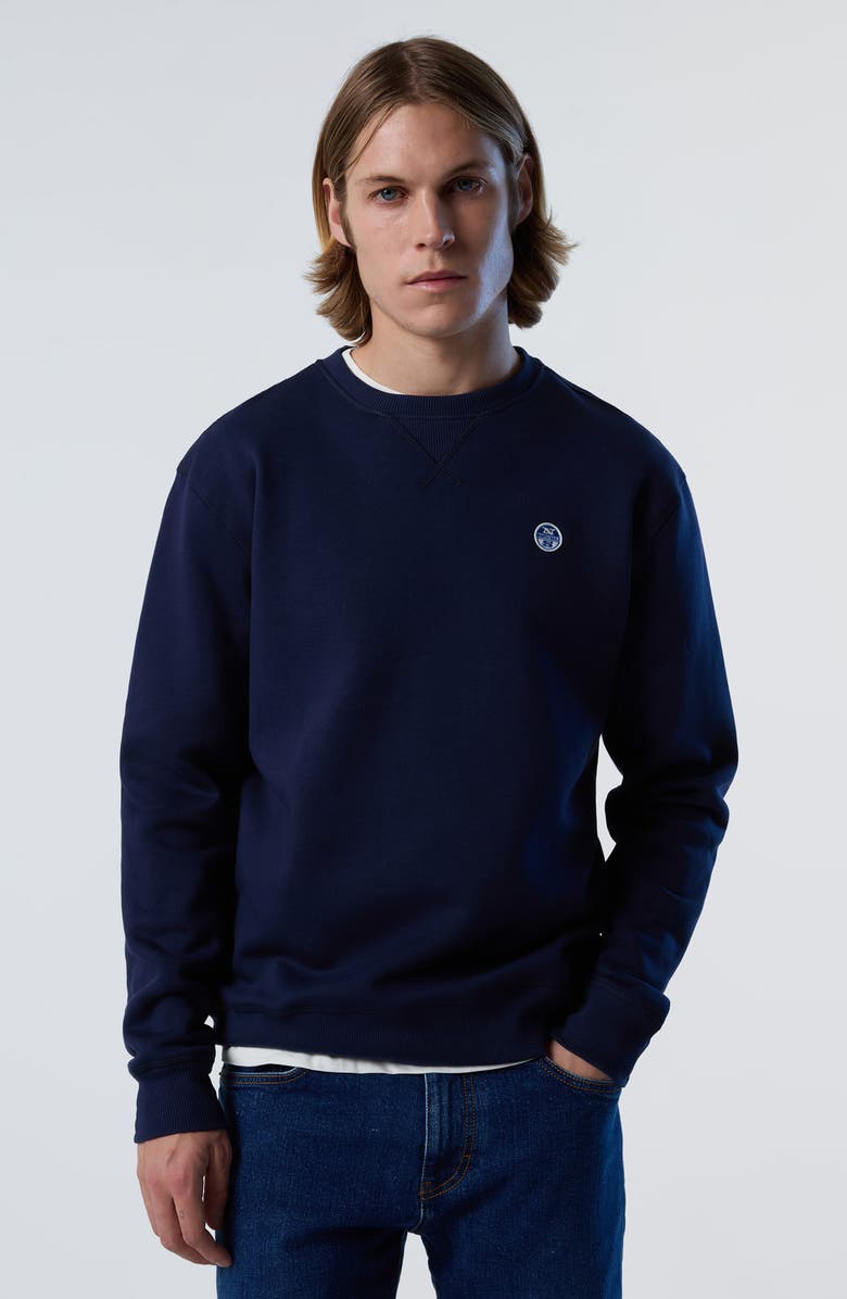 NORTH SAILS Logo Embroidered Cotton Sweatshirt, Alternate, color, 