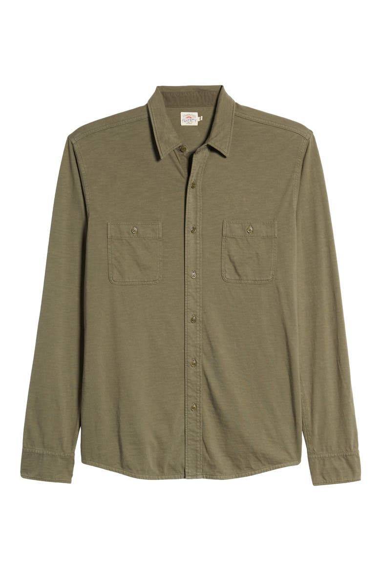 Brand Seasons Button-Up Shirt, Alternate, color, OLIVE
