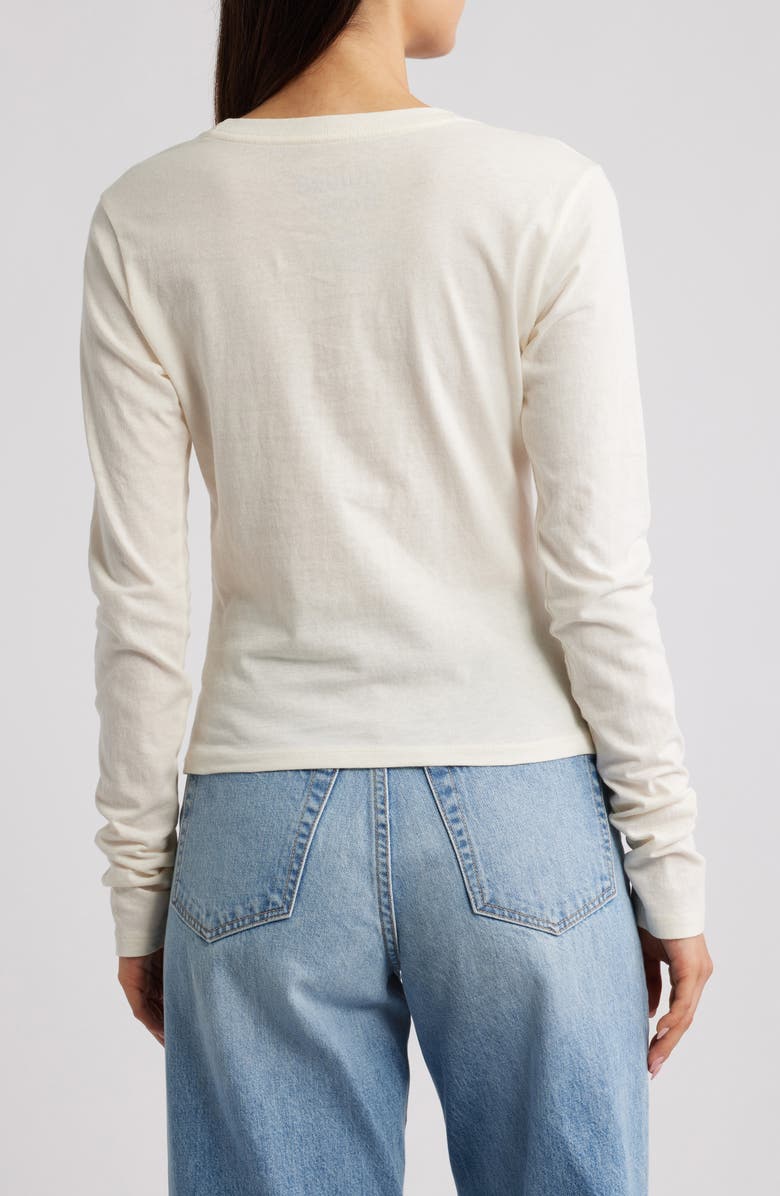 GOLDEN HOUR Poinsettia Long Sleeve Cotton Graphic T-Shirt, Alternate, color, Marshmallow Mineral Wash