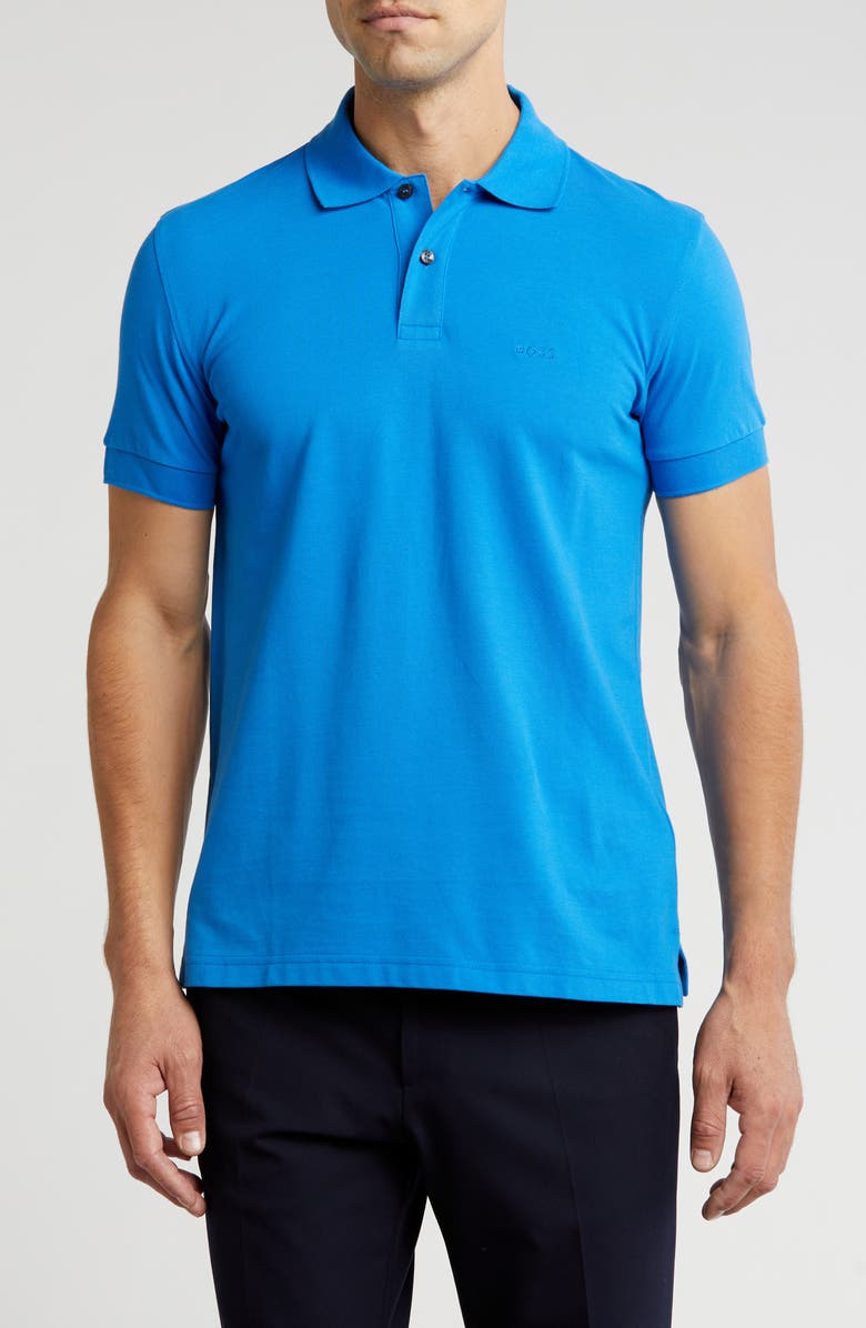 BOSS Firenze Regular Fit Piqué Polo, Main, color,