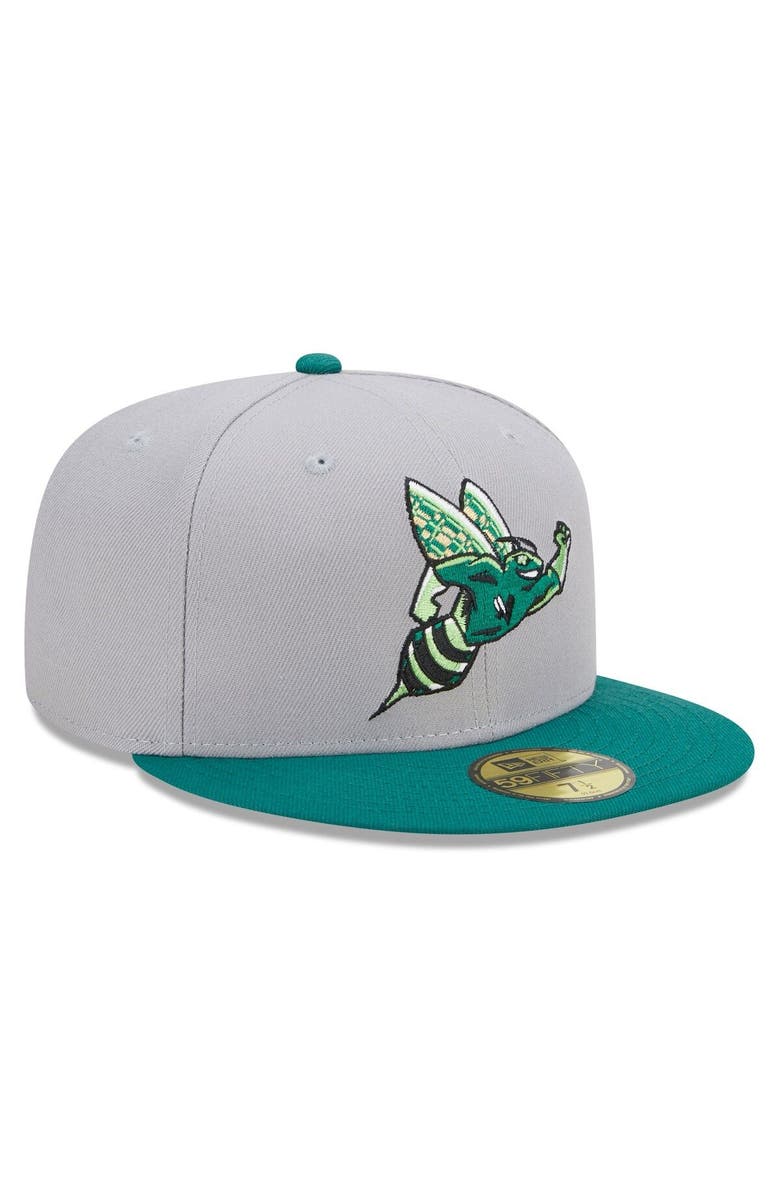 New Era Men's New Era Gray/Green Augusta GreenJackets Marvel x Minor League 59FIFTY Fitted Hat, Alternate, color, Gray