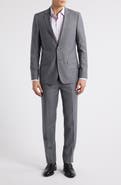 ZANETTI Matteo Slim Fit Grey Mélange Wool Suit