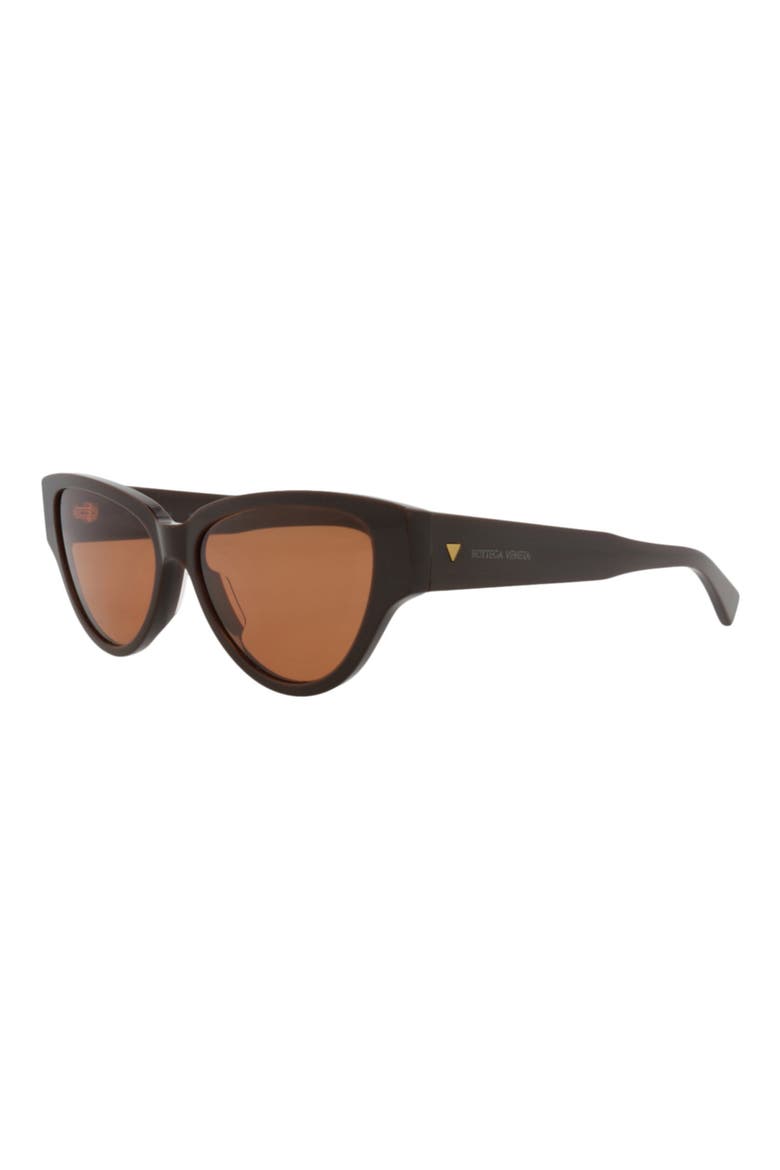 56mm Polarized Cat Eye Sunglasses, Alternate, color, BROWN BROWN ORANGE