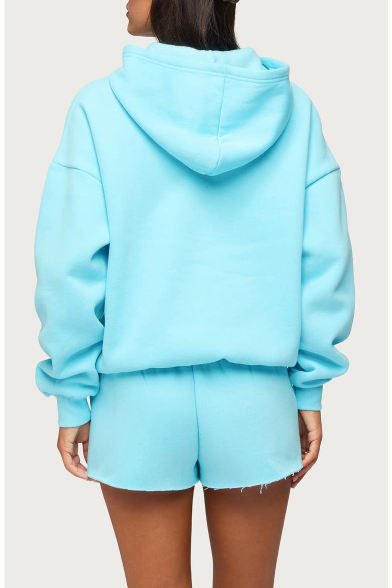Camo Cutie Oversize Hoodie, Alternate, color, TURQUOISE