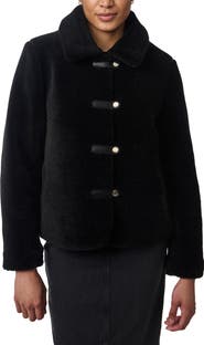 Bernardo Short Faux Shearling Coat