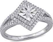 Julianna B. Diamond Halo Split Shank Ring