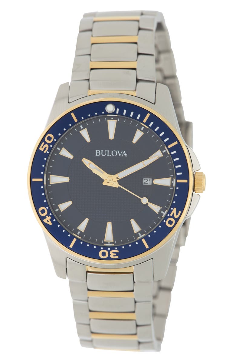 BULOVA Men's Two-Tone Quartz Bracelet Watch, 42mm, Main, color,