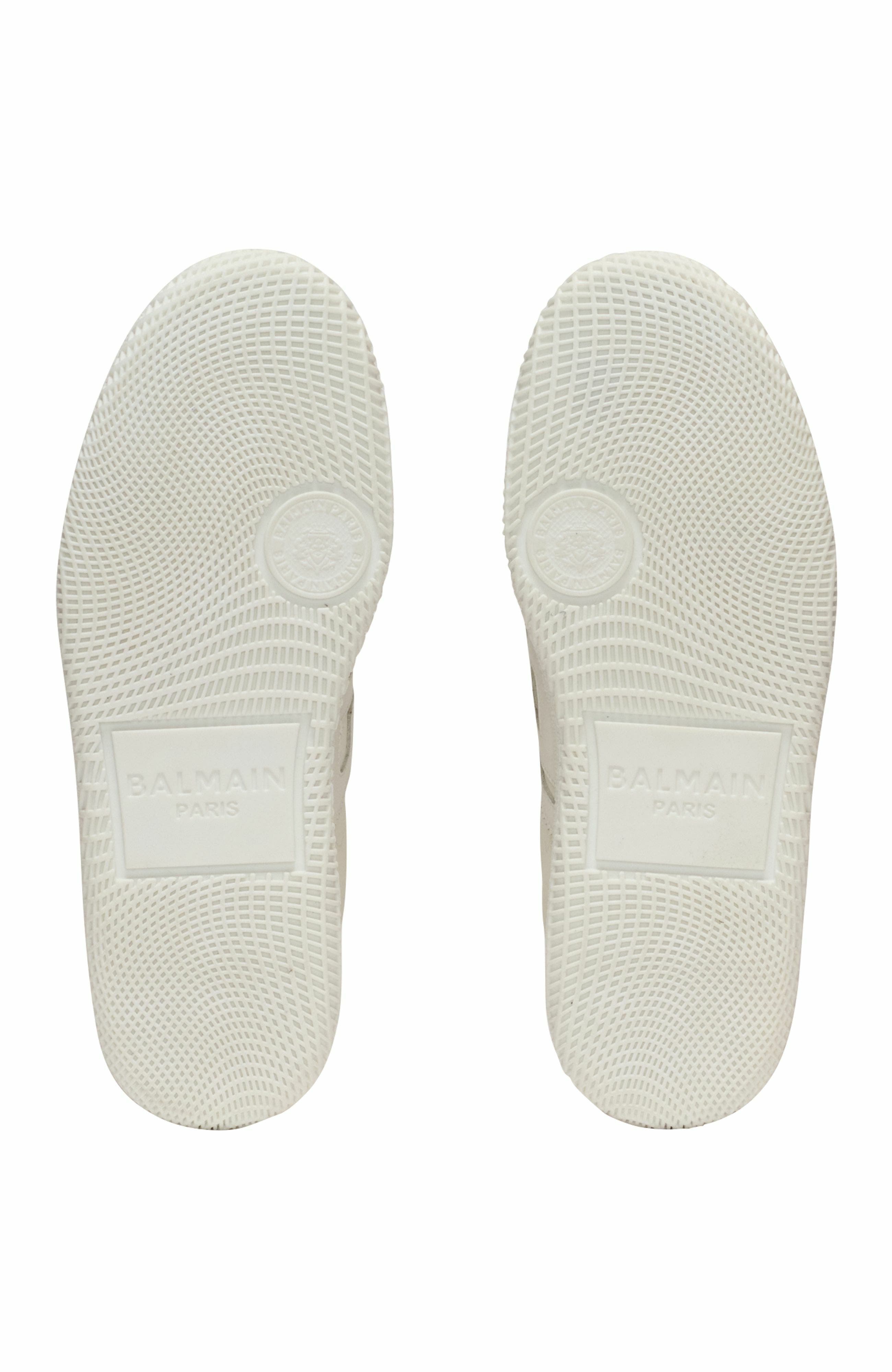 Balmain Leather Balmain Swan Lipstick Trainers, Alternate, color, 