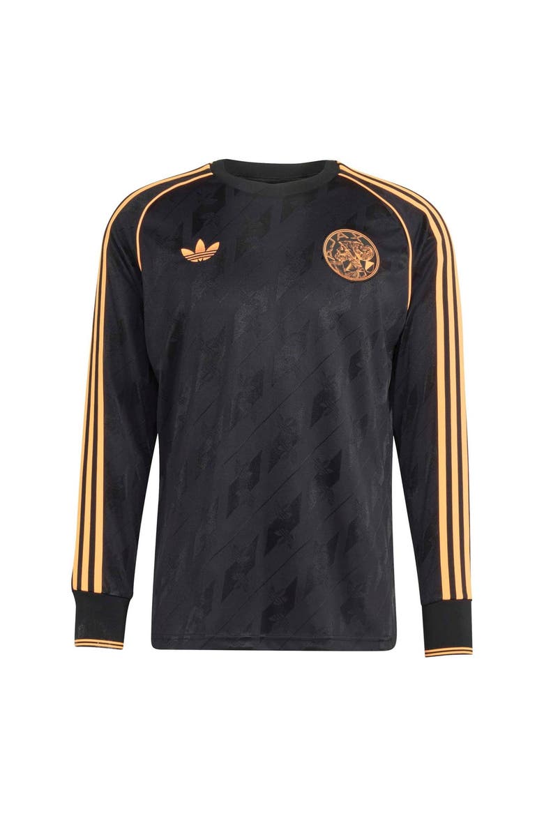 Men's adidas Originals  Black Ajax 2026/27  Replica Long Sleeve Jersey, Alternate, color, Black
