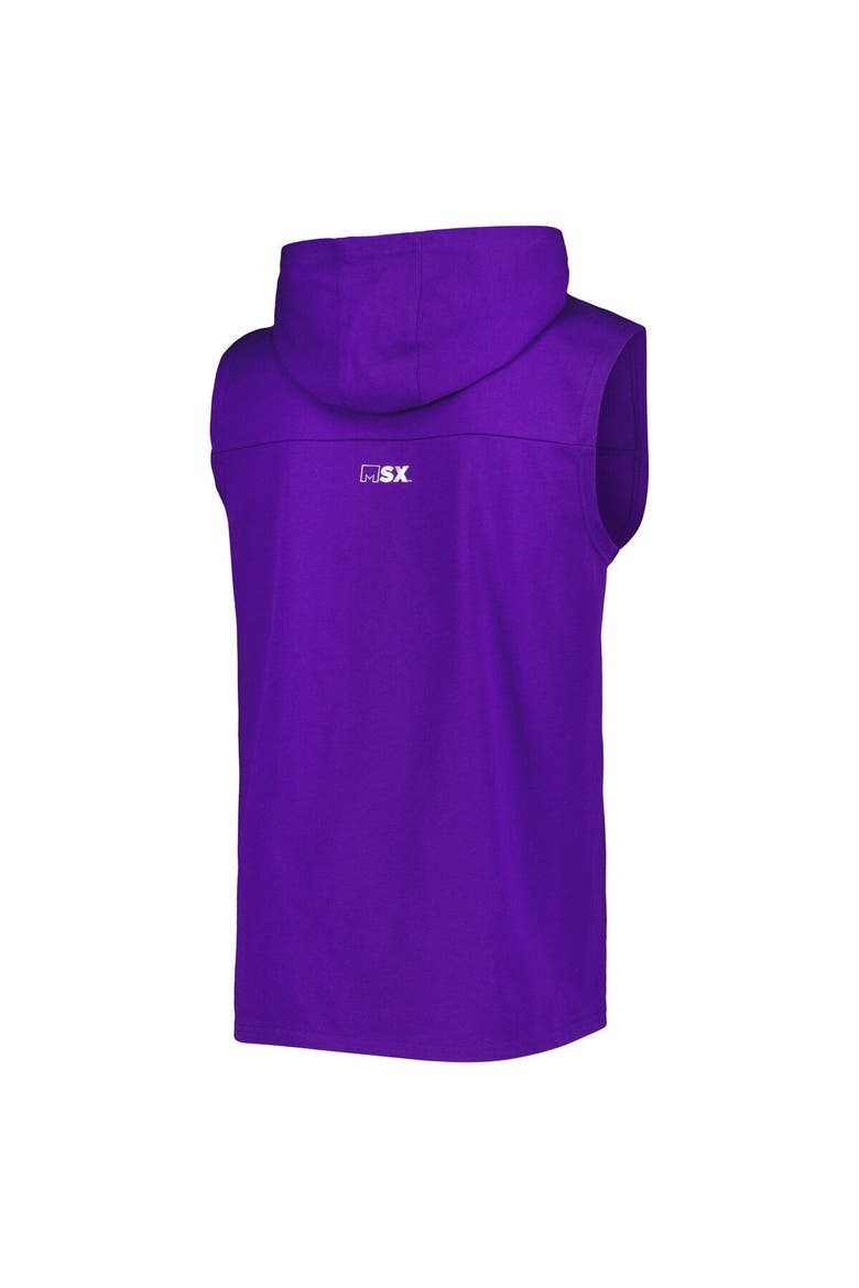 Men's MSX by Michael Strahan Purple Minnesota Vikings Relay Sleeveless Pullover Hoodie, Alternate, color, Purple