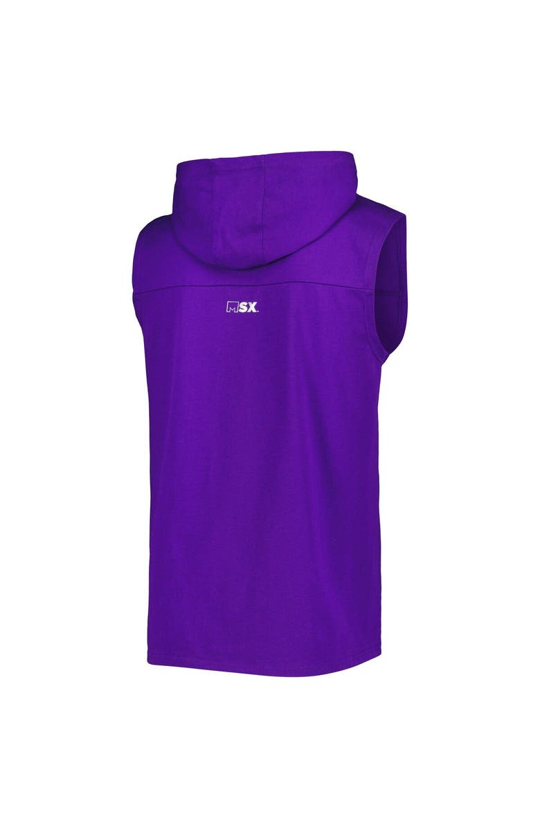 MSX BY MICHAEL STRAHAN Men's MSX by Michael Strahan Purple Minnesota Vikings Relay Sleeveless Pullover Hoodie, Alternate, color, 
