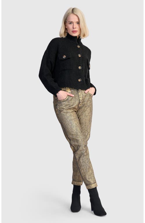 Alembika Metallic Boyfriend Jogger Jeans In Gold