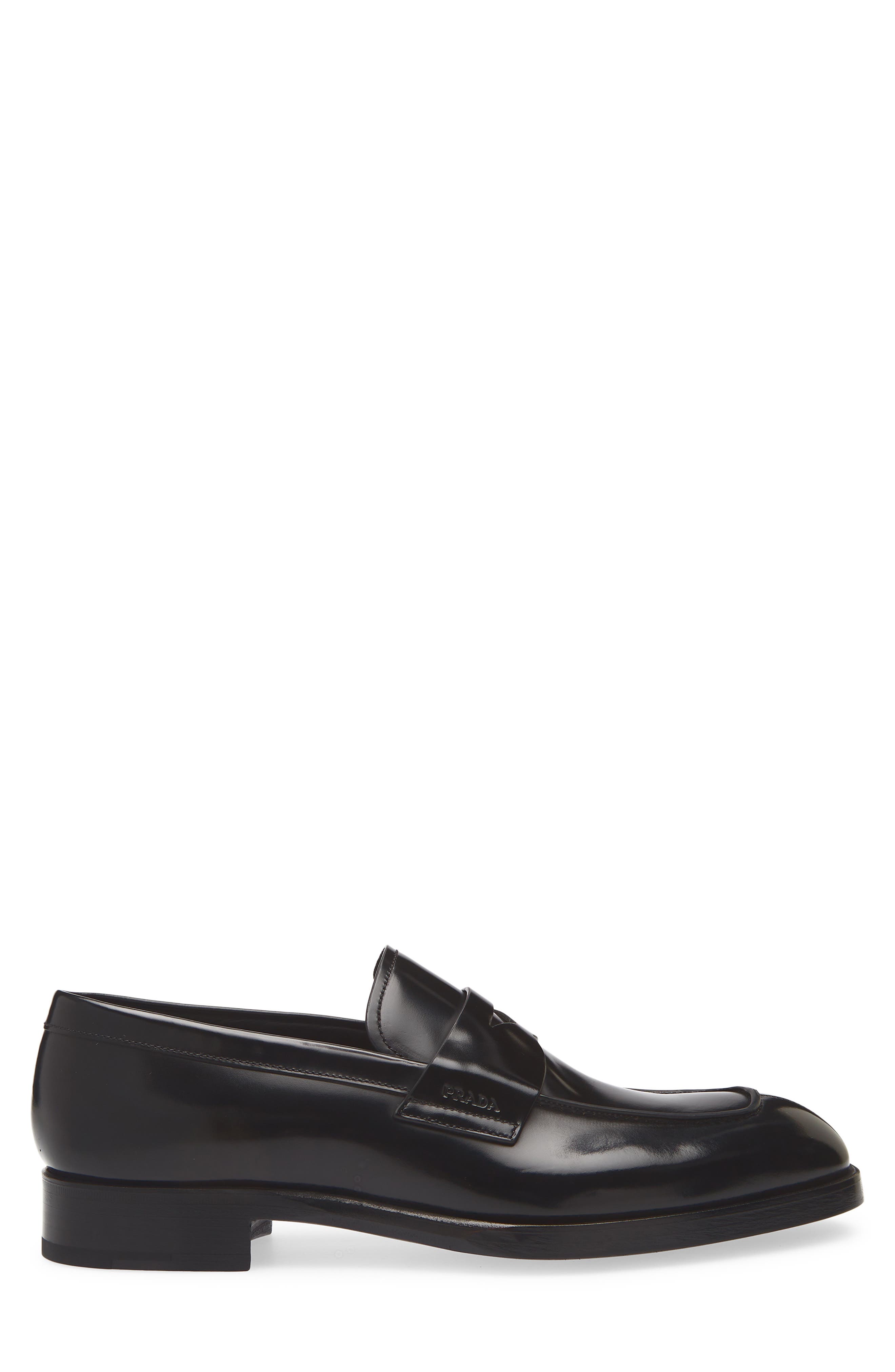 Prada Penny Loafer, Alternate, color, Nero