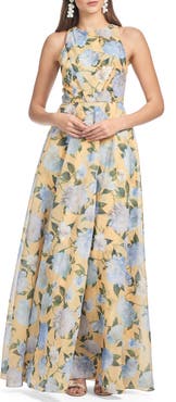 Sachin & Babi Kate Floral Print Sleeveless Gown