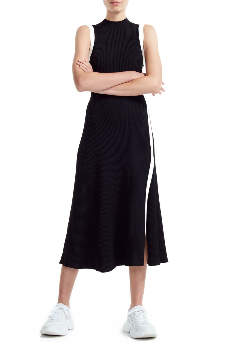 maje Rose Knit Midi Dress, Main, color, 