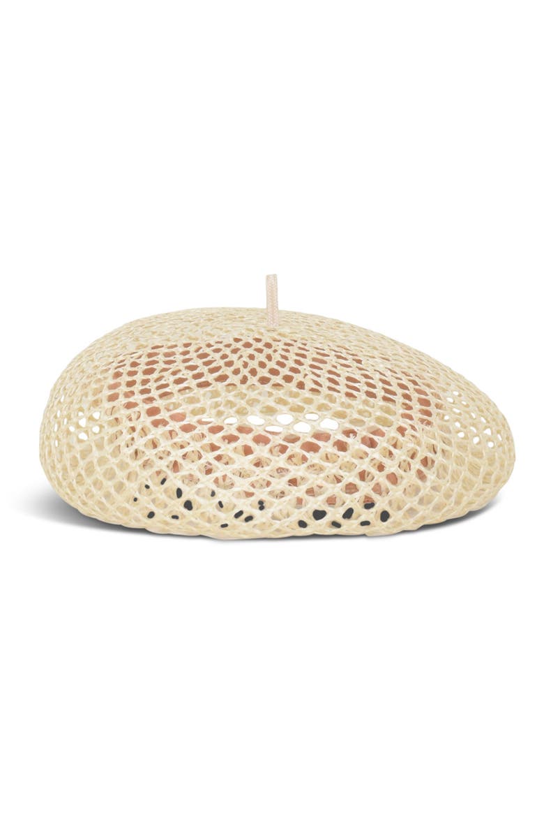 Coco Woven Straw Beret, Alternate, color, NATURAL